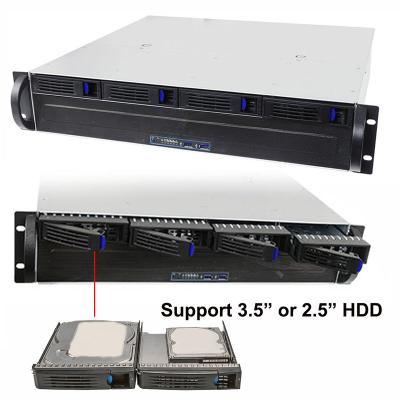 China With 2U Fan Server Case Rackmount Chassis with 4 SATA/SAS Hot-swappable Drive Bay, MiniSAS /SATA Connector for sale