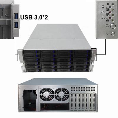 China With 4U Fan Server Rackmount Case with 24 Hot-swappable SATA/SAS Drive Bays, MiniSAS /SATA Connector for sale