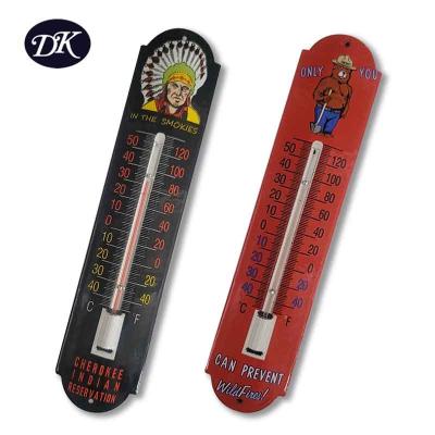 China Decoration VINTAGE ESSENCE PORCELAIN ENAMEL GAS SERVICE FARM EQUIPMENT SIGNS AD GARAGE SIGN THERMOMETER for sale