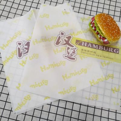 China Wholesale Greaseproof Customized Logo And Size Food Safe Grade Burger Deli Printed Paper Greaseproof Meat Wrapping Wax Coated Paper for sale