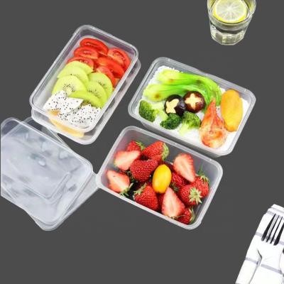 China Recyclable Injection High Transparent PP Rectangle Plastic Disposable Food Container Take Away Food Packing Lunch Box for sale