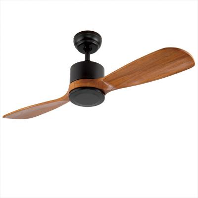 China With Two Solid Wood Light Antique Leaf Living Room Household Remote Control Ceiling Fan Without Lamp for sale