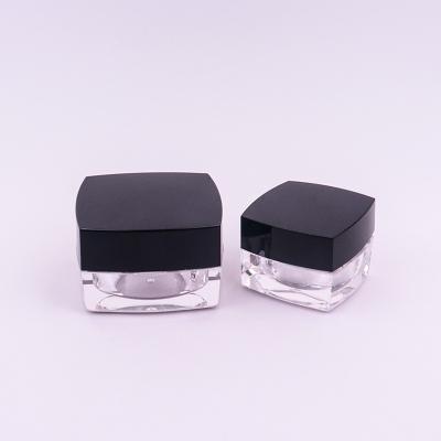 China Square Acrylic Cosmetic Jars For Anti Aging Eye Cream 15g 30g 50g Empty Cream Container for sale