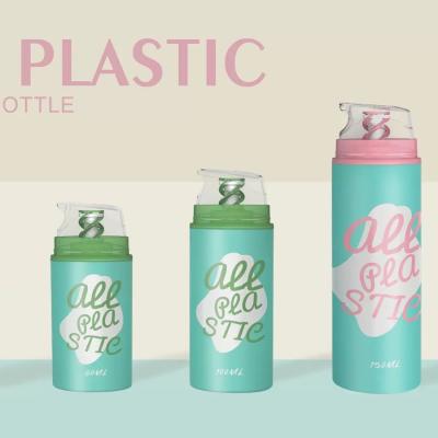 China All Plastic Mono Airless Bottle Eco-Friendly Skin Care Cosmetic Pump Bottles for sale