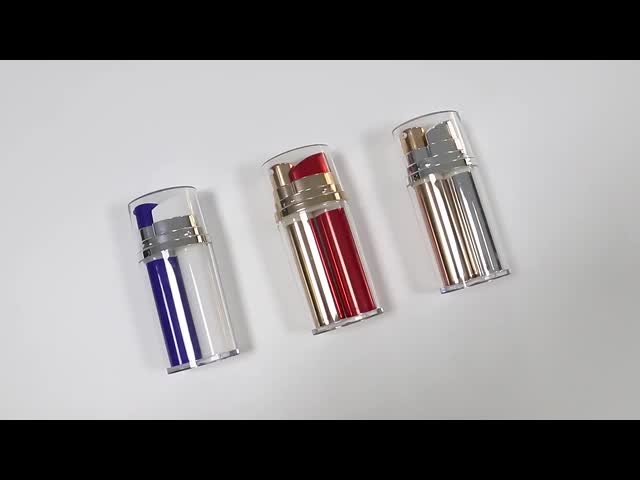 Plastic Airless Bottle  Double Tube Airless Pump Bottles Skincare Vacuum Bottles 10ml 20ml 30ml