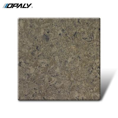 China Customization Brown Modern Natural Quartz Stone Slab Home Decor For Countertop for sale