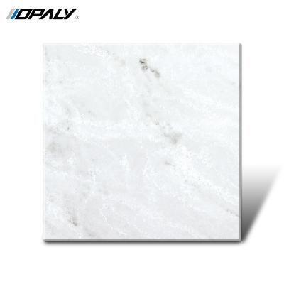 China Modern Customizable Opaly White Outdoor Worktop Modern Kitchen Counter Top Quartz Stone for sale