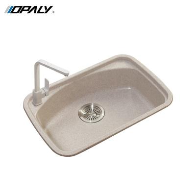 China Without Faucet Best Selling Kitchen Granite Sinks Undermount Single Bowl Quartz Stone Kitchen Sink for sale