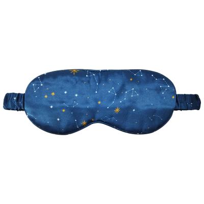 China 100% Silk Customized Sleep Eye MASK Blackberry Parride Silk Printing Eye Mask 19m/m for sale