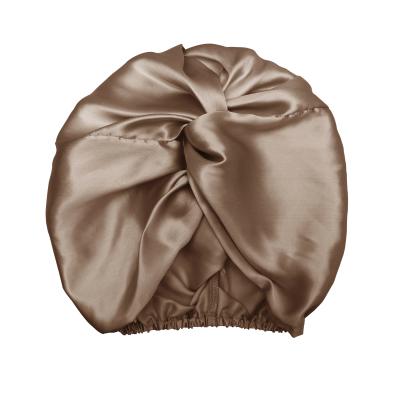 China Custom made 100% pure silk hair turban silk hair band 22momme drying environment friendly for sale