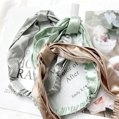 China Hair Decoration 100% Pure Silk Headband Hair Ties For Girls Silk Heatless Curling Rod Headband With 100% Silk en venta