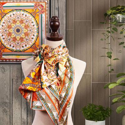 중국 Feeling QIYUE Soft Silk Farewell My Concubine Scarf Mulberry Silk Fabric 100% Silk Scarf 판매용