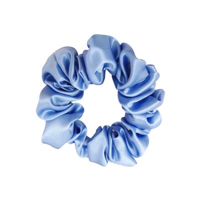 China European and American style 100% pure silk women's hair scrunchies 5cm silk ties 22 momme silk hair scrunchies for sale