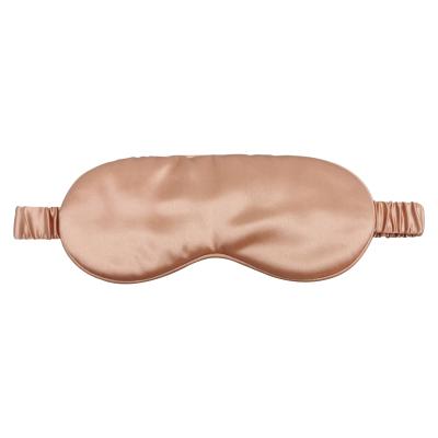 China Soft Night Pink 100% Sleep 20*9cm Dark Pure Silk Soft 22momme Luxury Eye Mask for sale