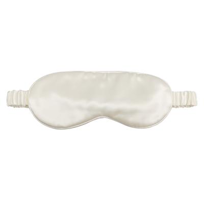 China 100% pure silk ivory soft luxury eye mask 22momme soft night sleep 20*9cm for sale