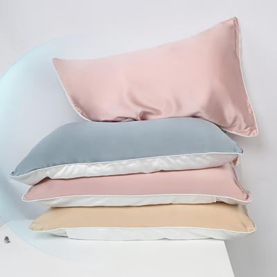 China Silver mulberry silk pillowcase 22momme silk pillowcase non-toxic luxury zipper style silk pillowcase for sale