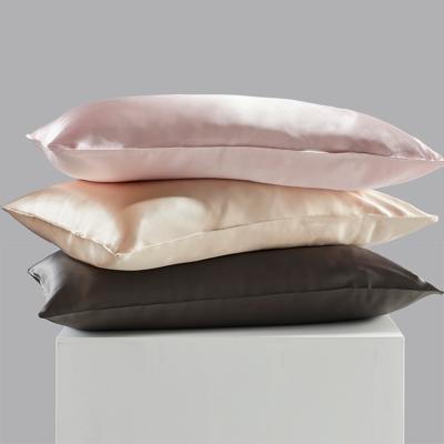 China Luxury 100% Silk Mulberry Pillowcase 22momme Silk Pillowcase Non-Toxic Silk Pillowcase Zipper Closure for sale