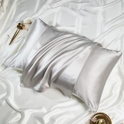 China Anti dust mite 19momme mulberry silk pillowcase with hissing edge silk pillowcase 100% silk pillowcase mulberry for sale