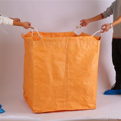 China Breathable PP Bulk Bags Large Woven Jumbo Bag To KOREA With Rope for sale