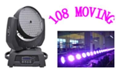 China 108pcs*3w rgbw colorful 4in1 led moving head lights with zoom 350w moving head lights disc for sale