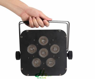 China led RGBWAU Par Light LED Wireless 6In1 Battery Led Flat Par Light Wireless dmx stage par for sale