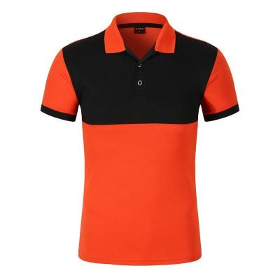 China Anti-wrinkle Custom designed Polo shirt short sleeve men's patchwork quick drying golf ball comfortable uniform T-shirt for sale