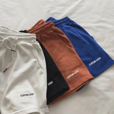 China QUICK DRY Customized Logo Mens Cotton Shorts Sweat Men Fitness Running Short Breathable Gym Shorts Cotton Shorts for sale