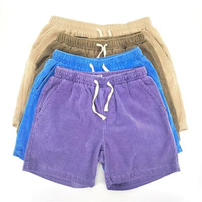 China QUICK DRY Hot Sale Casual Loose Elastic Waist Organic Cotton Men'S Tooling Beach Sports Corduroy Shorts for sale