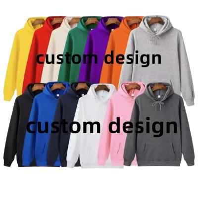 China Anti-pilling Custom Logo Print Cotton Blank Casual Luxury Hoodies Tracksuit Unisex Fleece Embroidery Bulk Heavyweight Plain Men's Hoodies for sale