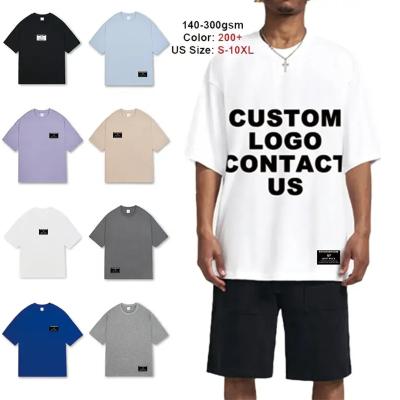 China Anti-Shrink Custom high quality streetwear graphic heavyweight Cotton Blank plus size plain vintage oversized T Shirt men's t-shirts for men for sale