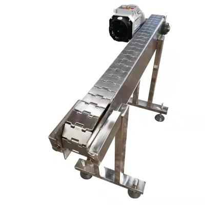 China 304 Flat Top Chain Conveyor Stainless Steel Heat Resistant Chain Plate Conveyor for sale