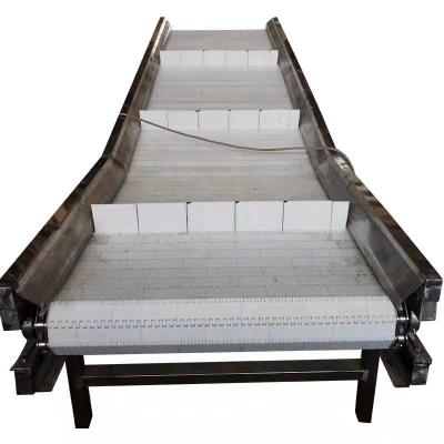 China Food Processing Heat Resistant Plastic Flat Surface Chain Conveyor Belt Plate Conveyor Belt Conveyor for sale