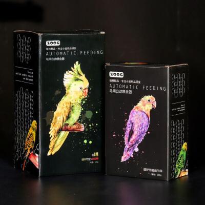 China Automatic Acrylic Birdcage Feeder Parrot Seed Tube Accessories No Automatic Mess For Birdcage for sale