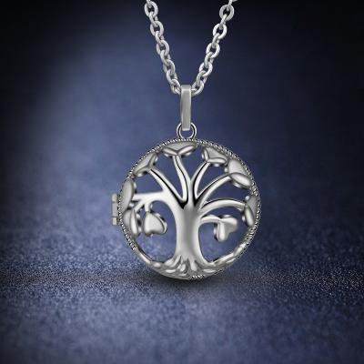 China The Other Merryshine Angel Chains Family Tree of Life Cage Bells Harmony Bola Pendant Necklace Silver Plated Baby Chime for sale