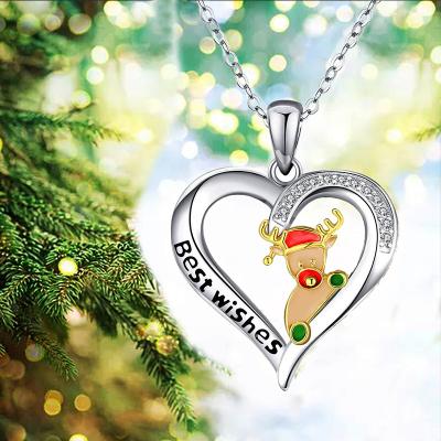 China Christmas Santa Claus Christmas Jingling Bells Gift presents Santa Claus Christmas Elk Fashion Alloy to charm necklaces for sale