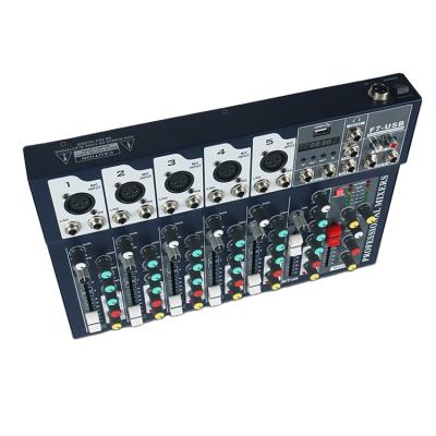 China Sound Mix Console New Design Sound 8 Channel Blue Tooth Mixer Portable Audio Mixer With UHF Wireless Microphone for sale