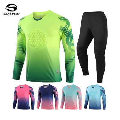 China High Quality Long Sleeve Tracksuit Football Wear Jersey Men Adult Goalkeeper Uniforms Sets for sale