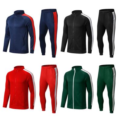 China Wholesale casual fitness apparel gym use empty sweatsuit sportswear for men kids team soccer simple black tracksuit for sale