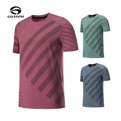 China Wholesale QUICK DRY Custom Short Sleeve Running Fitness Running Men's Gym Breathable T-Shirt for sale