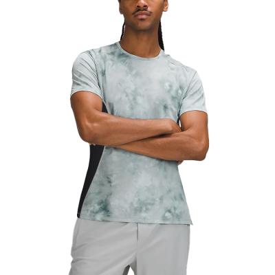 China 2021 High Quality Anti-Wrinkle For Men Running Muscle Men's Sport Fitness Breathable Gym Tie Dye T-shirt for sale