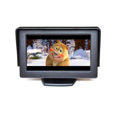 China Support Multi-Language Car Reversing 4.3 Inch Car Monitor Kit TFT LCD Mini Car Display Rearview Screen for sale