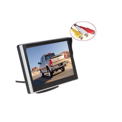 China Multi-Language Support Popular Product 5 Inch TFT Color LCD Screen Car Rear View Camera Monitor With 2 AV for sale