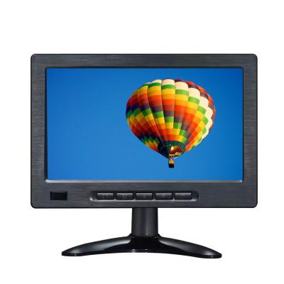 China Hot selling small size speaker computer monitor portable 8 inch widescreen 16:9 1280*720 lcd monitors with vga hd av bnc for sale