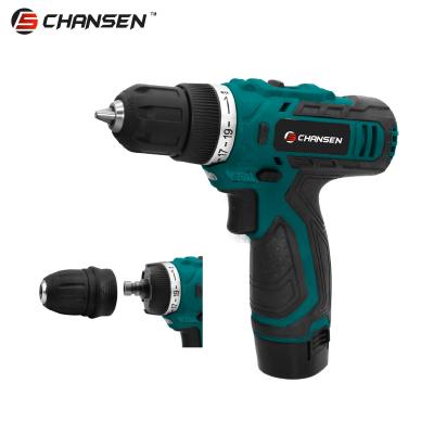 China CHANSEN CS-D023 12V Cordless Driver Drill Machine Repair Shops Impact Power Kit with 1.3Ah Li-Ion Battery and Charger for sale