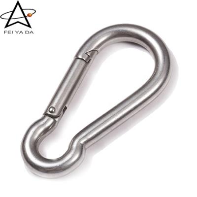 China Health Care 304 Stainless Steel Mountaineering Buckle Safety Quick Hanging High Strength Solid Buckle for sale