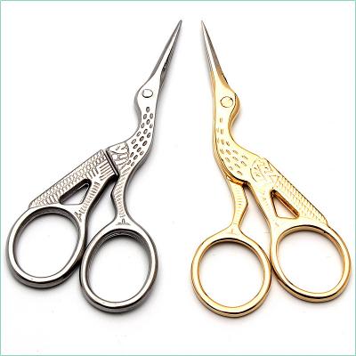 China Crane Shape Stainless Steel European Classic Tailor's Retro Sewing Scissors Antique Craft Scissors for sale