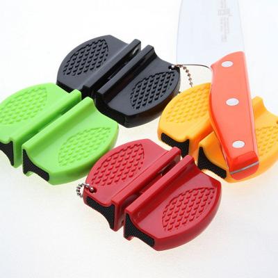 China Mini Portable Outdoor Ceramic Tungsten Knife Sharpeners Butterfly Kitchen Blade Viable Pocket Knives Sharpening Stone Tool for sale