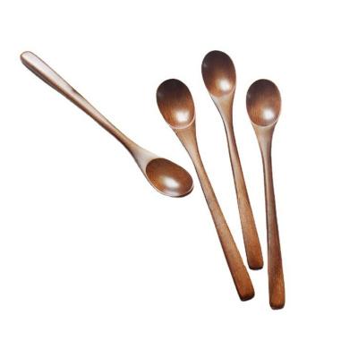 China Viable Long Handle Mini Wooden Coffee Tea Mixing Spoon Honey Baby Spoon Fashion Dinnerware 20*3cm for sale