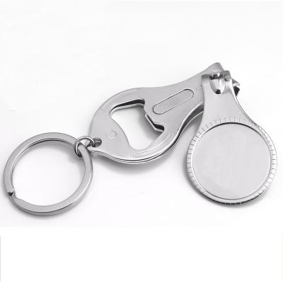 China Viable Promotional Nail Clippers Bottle Opener Beer Opener With Key Chain Party Gifts Wedding Favors for sale