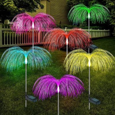 China Metal+Plastic Waterproof Outdoor LED Garden Light Seven Color Changing Solar Jellyfish Lights for Patio Yard Pathway Landscape Decoration for sale